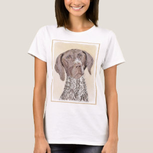 Camiseta Pintura alemão do ponteiro de cabelos curtos -