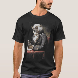 Camiseta Pintura antiga de Corgi O Literat cães felizes lee