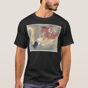 Camiseta Pintura antiga do demónio de Tengu do japonês