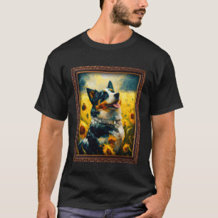 Camiseta Pintura Appenzeller Girassol Flor Mamãe Mulheres F