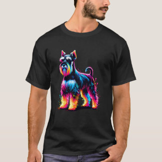 Camiseta Pintura Arte Schnauzer Miniatura