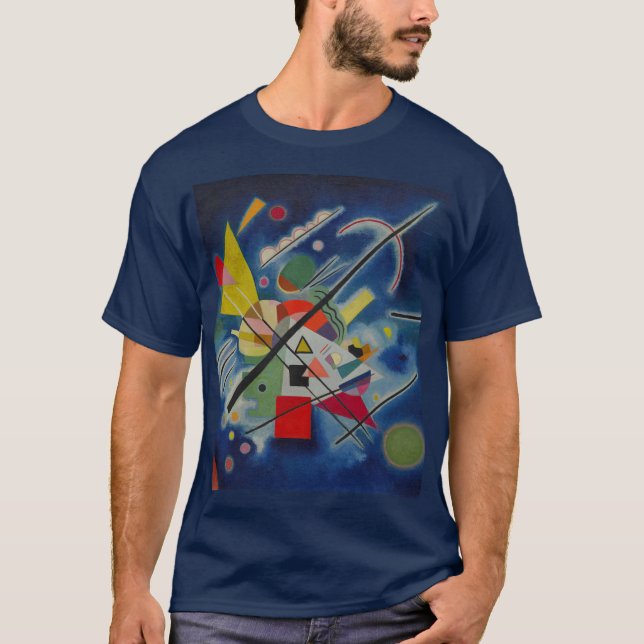 Camiseta Pintura azul de Kandinsky Marinho Blue (Frente)