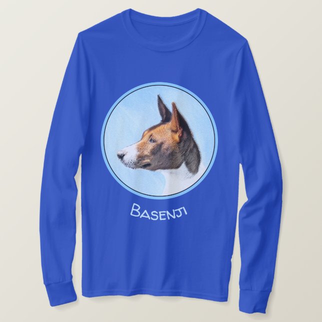 Camiseta Pintura Basenji - Arte Original Custa (Frente do Design)
