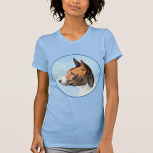 Camiseta Pintura Basenji - Arte Original Custa