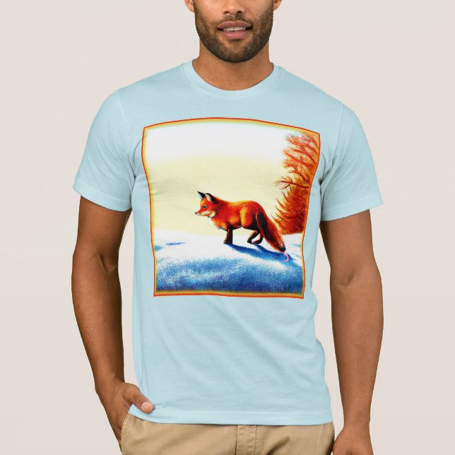 Camiseta Pintura Bonita De Raposa Vermelha. Compre agora (Frente)