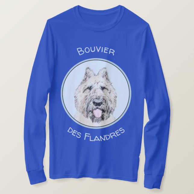Camiseta Pintura Bouvier des Flandres - Arte Cachorra Origi (Frente do Design)