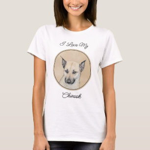 Camiseta Pintura Chinook (Orelhas Apontadas) - Arte Canina