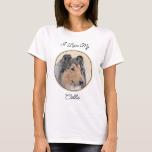Camiseta Pintura Collie (Rough) - Arte Cachorra Original