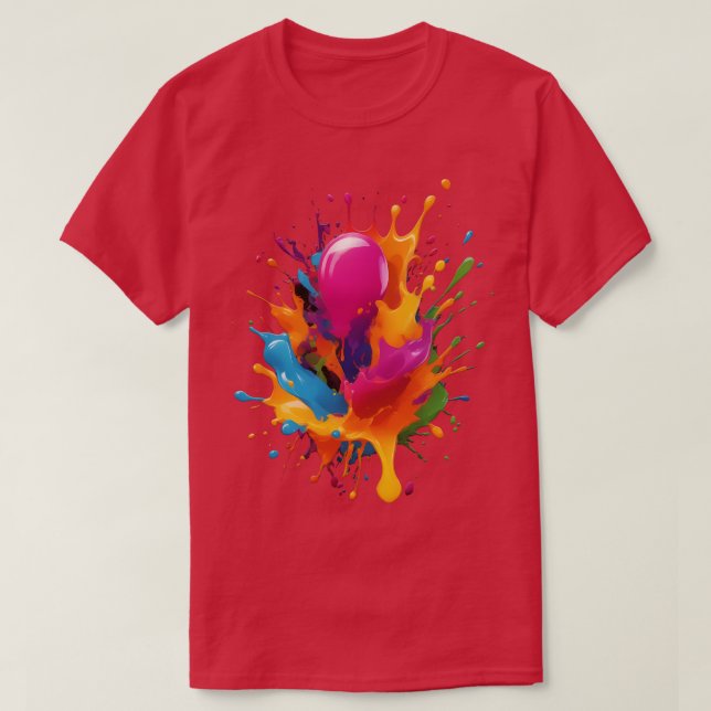 Camiseta pintura colorida (Frente do Design)