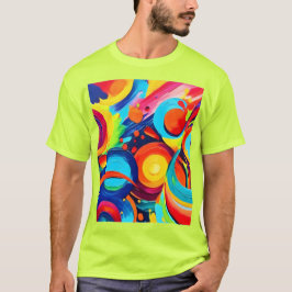 Camiseta Pintura colorida de caos cósmicos