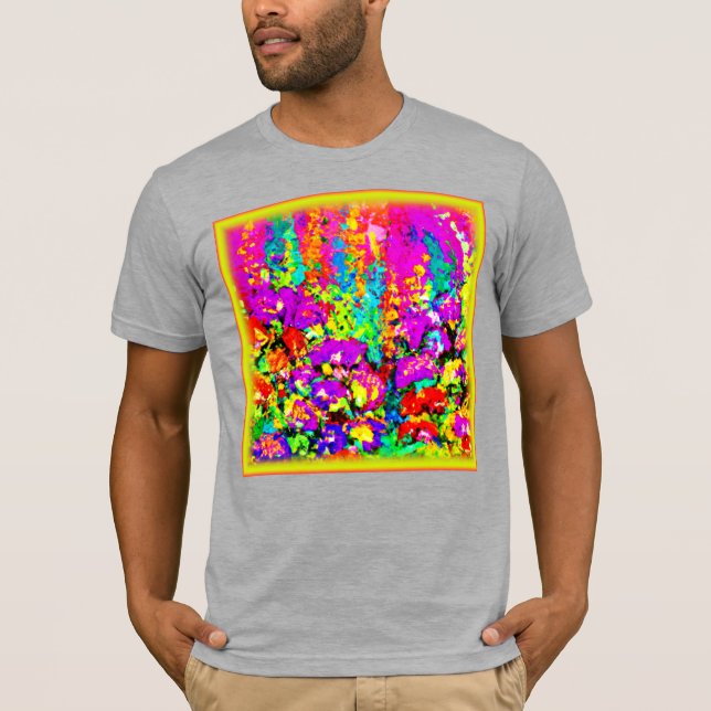 Camiseta Pintura Colorida De Flores. Comprar Agora (Frente)
