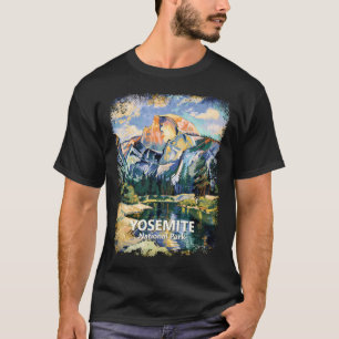 Camiseta Pintura Colorida do Half Dome no Parque Nacional d