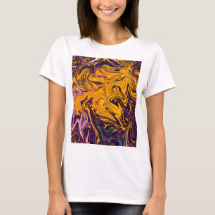Camiseta pintura colorida e obra-prima de arte fina