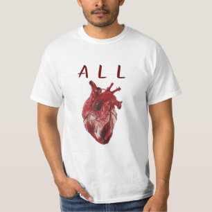 Camiseta Pintura com Gráfico do Coração
