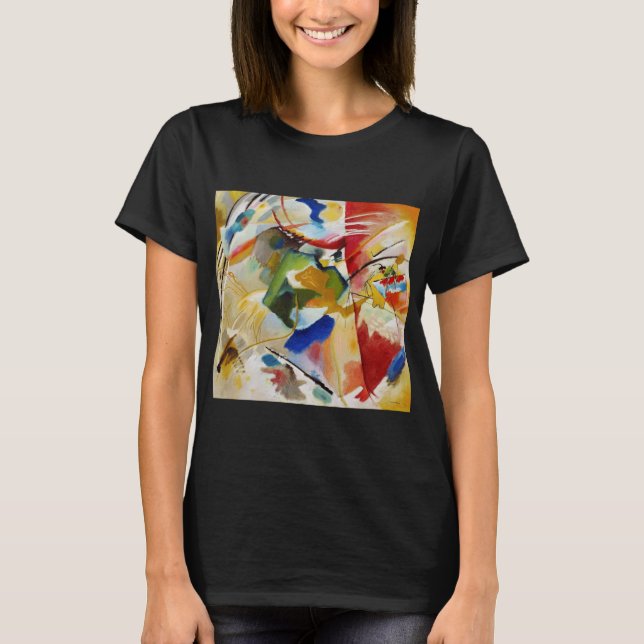 Camiseta Pintura com o Green Center por Wassily Kandinsky (Frente)