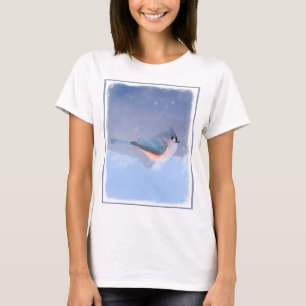Camiseta Pintura com Titmouse Tufado - Arte Cachorra Origin
