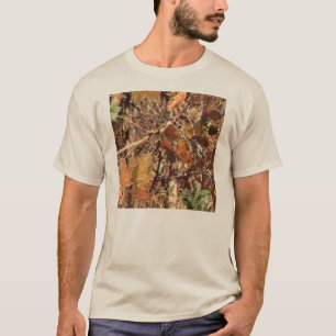 Camiseta Pintura da camuflagem de Camo da natureza da queda