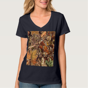 Camiseta Pintura da camuflagem de Camo da natureza da queda