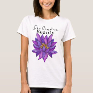 Camiseta Pintura da Flor do Sri Lanka Lotus
