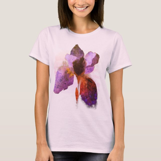 Camiseta Pintura da Flor Iraniana Siberiana (Frente)