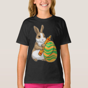 Camiseta Pintura da Páscoa de Páscoa Bunny