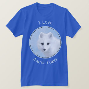 Camiseta Pintura da Raposa Árctica - Arte original sobre a