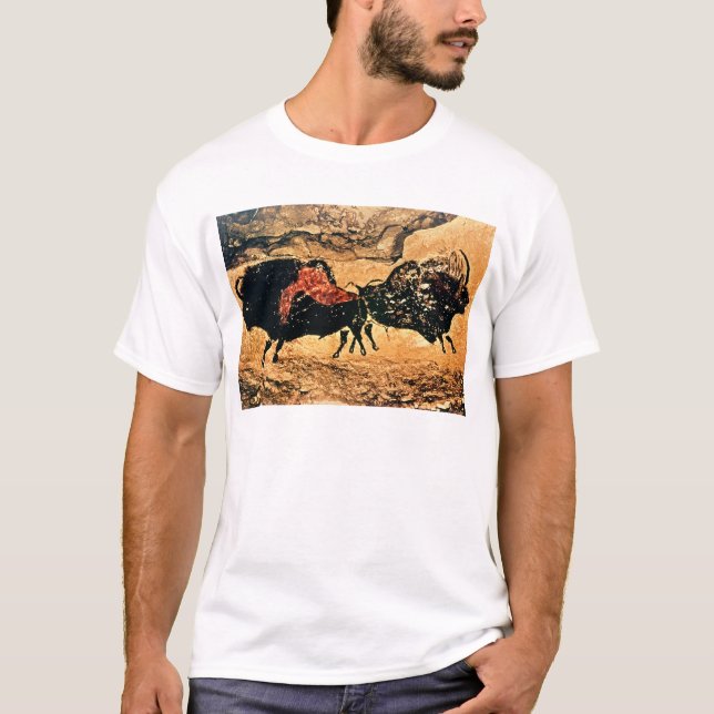 Camiseta Pintura da rocha do bisonte, c.17000 BC (Frente)