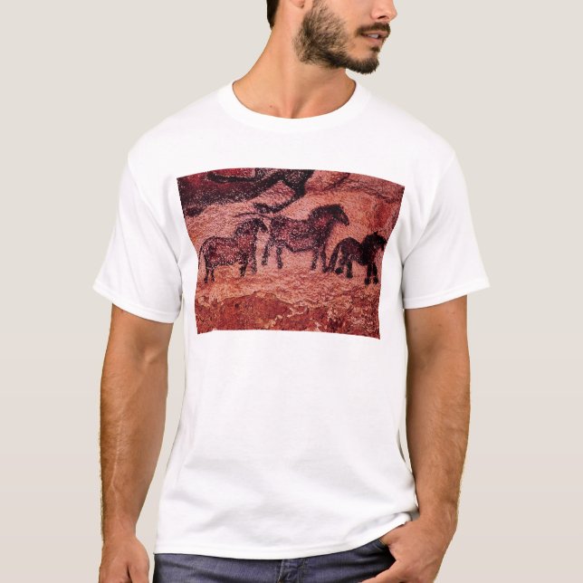 Camiseta Pintura da rocha dos tarpans, c.17000 BC (Frente)