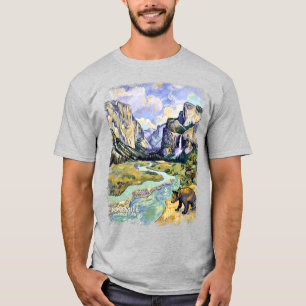 Camiseta Pintura da Vista da Túnel do Urso El Capitan em Yo
