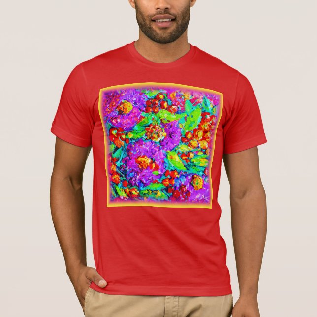 Camiseta Pintura das Flores de Mola. Comprar Agora (Frente)