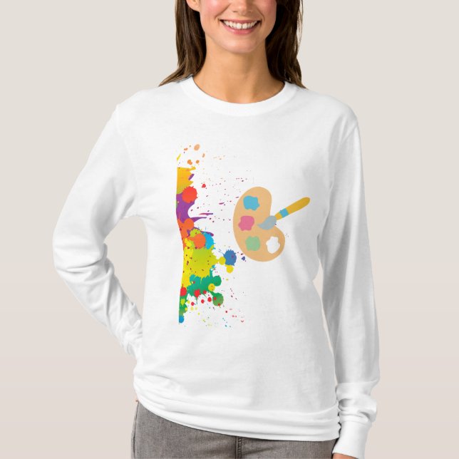 Camiseta pintura de abertura (Frente)