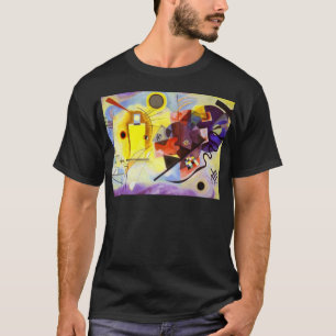 Camiseta Pintura de Abstrato Amarelo Azul Kandinsky