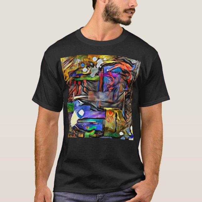Camiseta  Pintura de abstrato moderno (Frente)