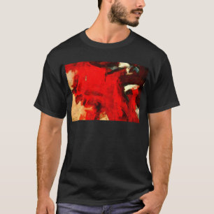 Camiseta Pintura de Abstrato vermelho