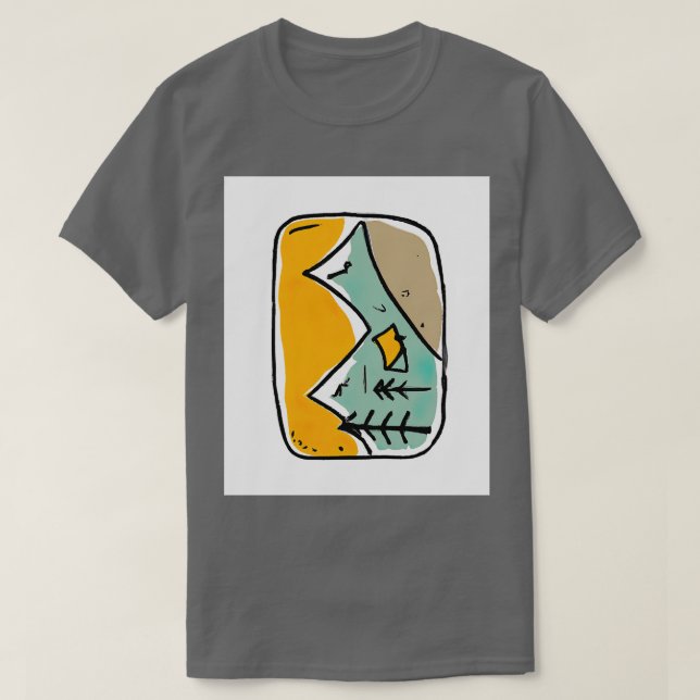 Camiseta Pintura de acampamento (Frente do Design)