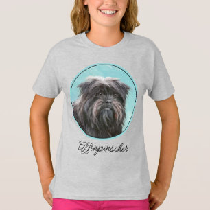 Camiseta Pintura de Affenpinscher - Cachorro Original Bonit