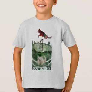 Camiseta Pintura de Agilidade de Cão