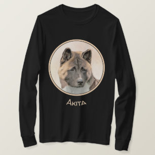 Camiseta Pintura de Akita - Arte Cão Original