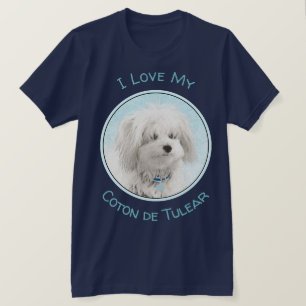 Camiseta Pintura de Algodão de Tulear - Arte de Cachorro O
