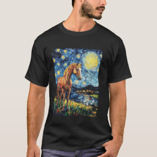 Camiseta Pintura de Arte Moderna Van Gogh Noite Estrelada C