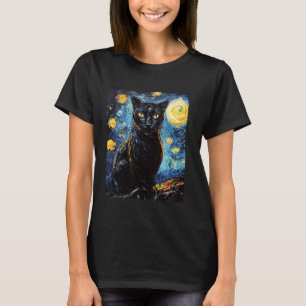 Camiseta Pintura de Arte Moderna Van Gogh Noite Estrelada G