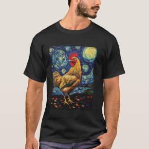 Camiseta Pintura de Arte Moderna Van Gogh Noite Estrelada G
