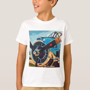 Camiseta Pintura de Avião - Presente para Entusiastas da Av
