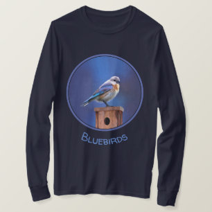 Camiseta Pintura de Azulinho (Fêmea) - Arte Original de Pás