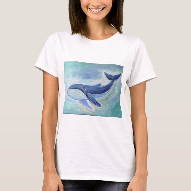 Camiseta Pintura de Baleia  (Frente)