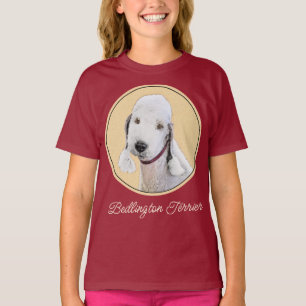 Camiseta Pintura de Bedlington Terrier - Arte de Cão Origin