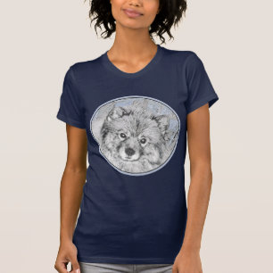 Camiseta Pintura de Beth Keeshond - Arte de Cachorro Origin