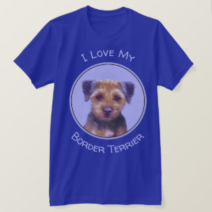 Camiseta Pintura de Borda Terrier - Arte de Cachorro Origin