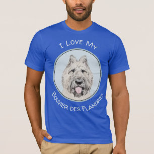 Camiseta Pintura de Bouvier des Flandres - Arte Original de