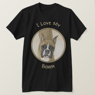 Camiseta Pintura de Boxer - Arte de Cão Original Bonita